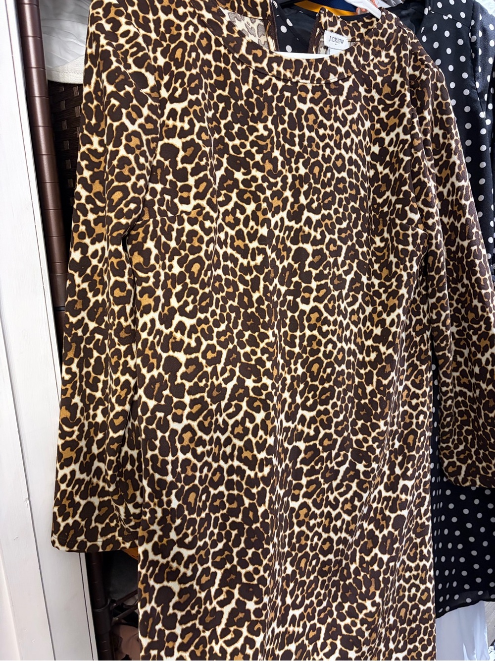J. Crew factoryBrown and Tan Leopard Print shift dress